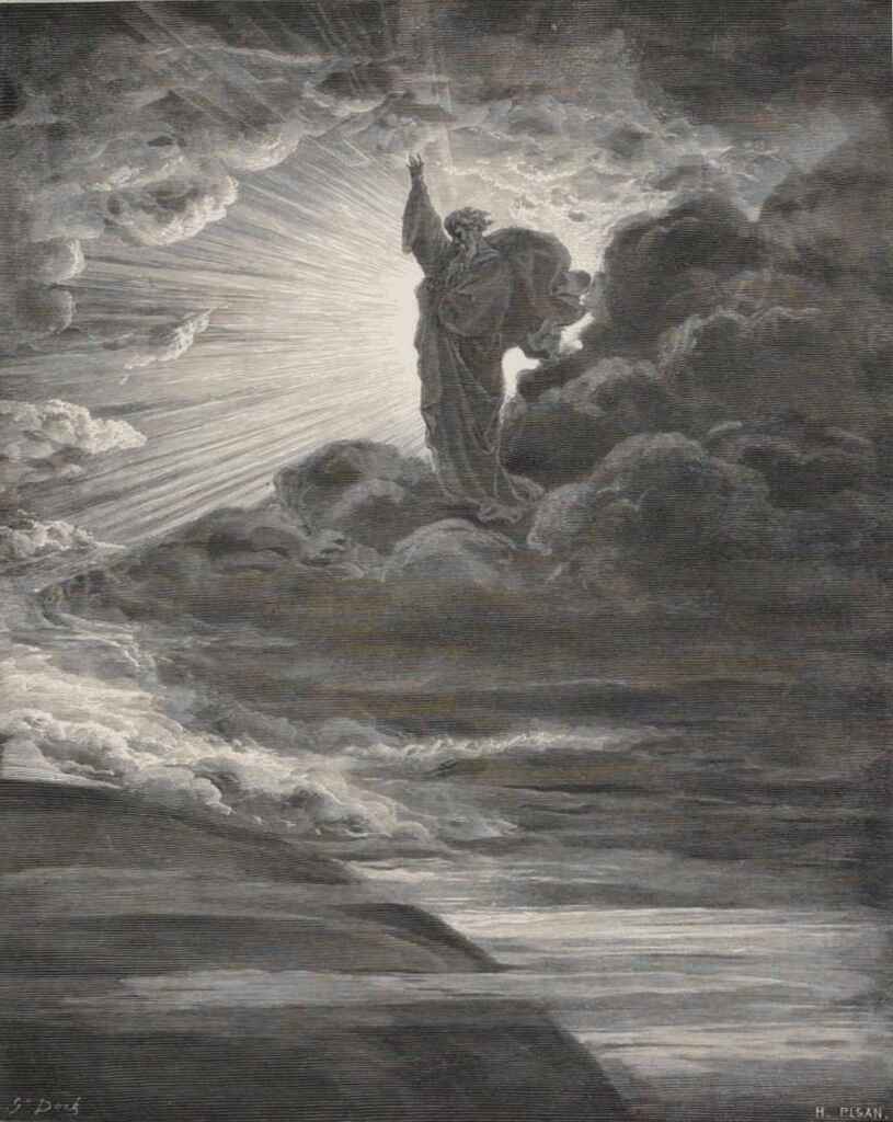 God Creating Light Gustave Dore La Sainte Bible Selon La Vulgate