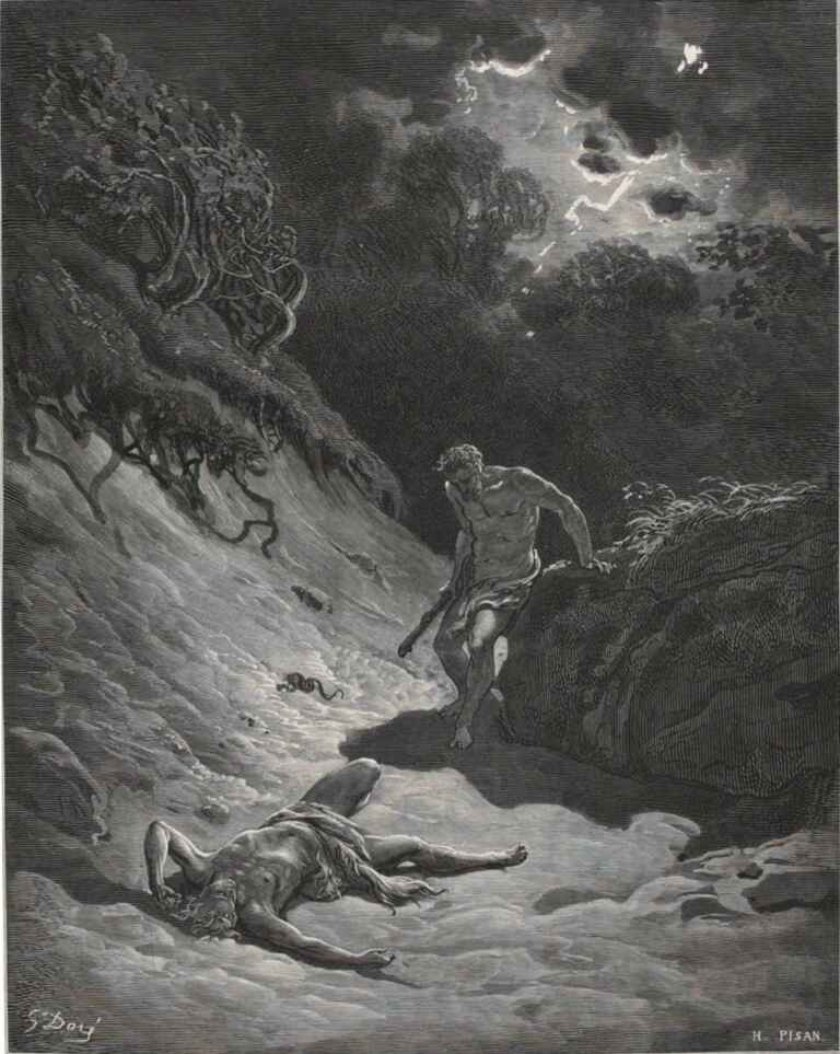 The Murder Of Abel Gustave Dore La Sainte Bible Selon La Vulgate