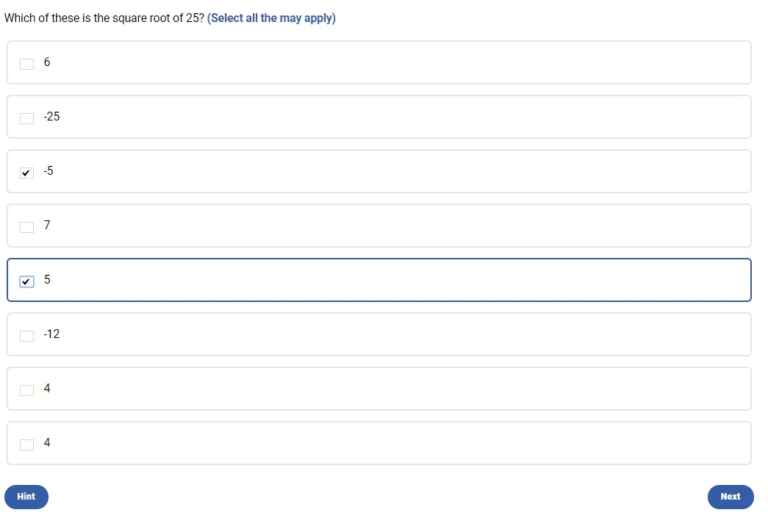 Multiple Answer Type