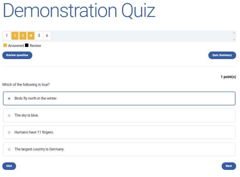 Single Answer Type